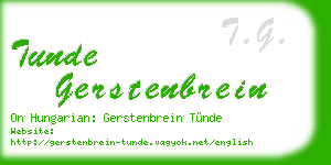 tunde gerstenbrein business card