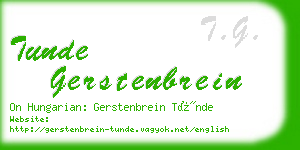 tunde gerstenbrein business card